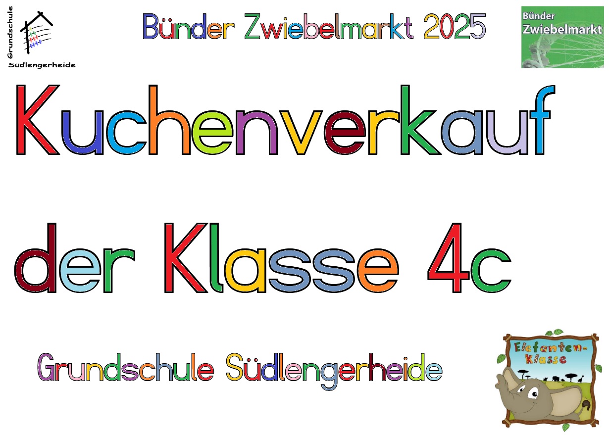 Kuchenverkauf der Klasse 4c auf dem Zwiebelmarkt