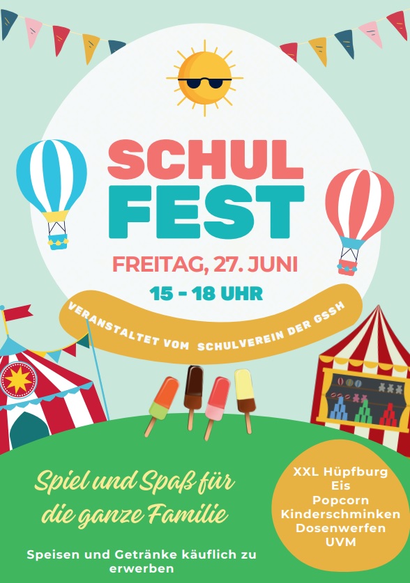 Schulfest Plakat 2025